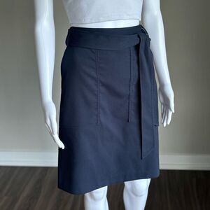 Banana Republic Navy Utility Tie-Waist Pencil Skirt